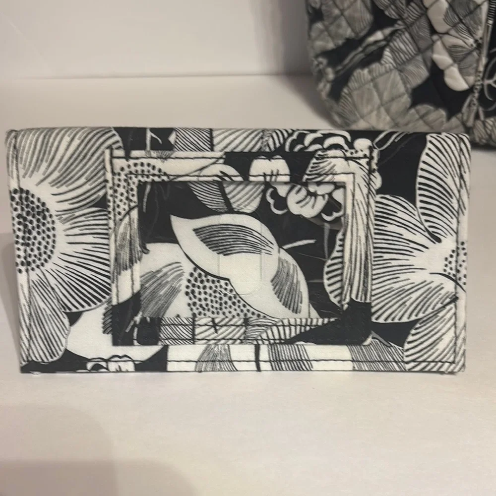 Vera Bradley Black and White Floral Tote and Bundle - Picture 4 of 15